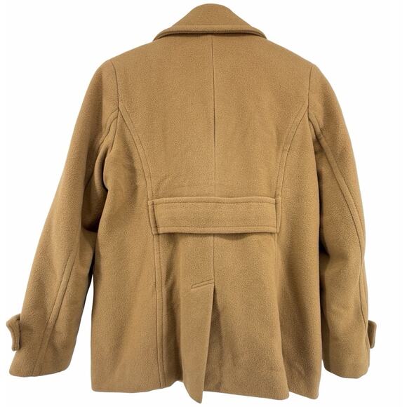Lands’ End Women’s Wool/Cashmere Peacoat – Camel / Tan – Double Breasted-10 P - Picture 6 of 10
